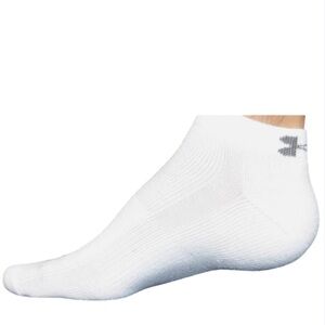 New Under Armour Men's White Low Cut Ankle Socks 1ct
